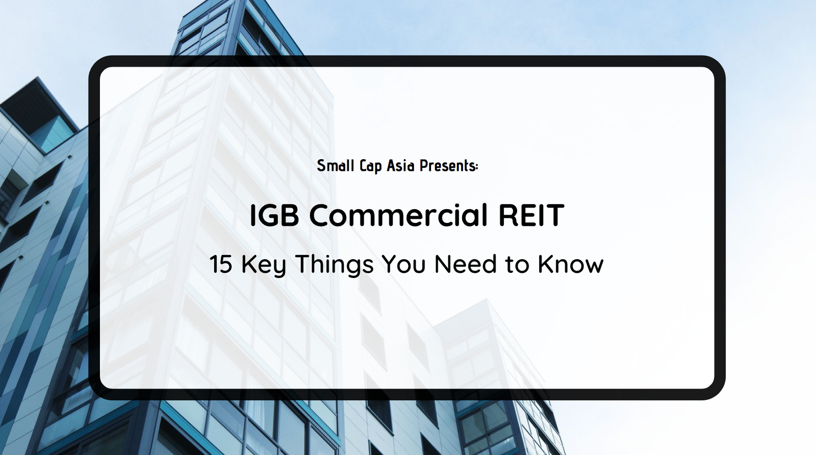 IGB Berhad - IGB Reit